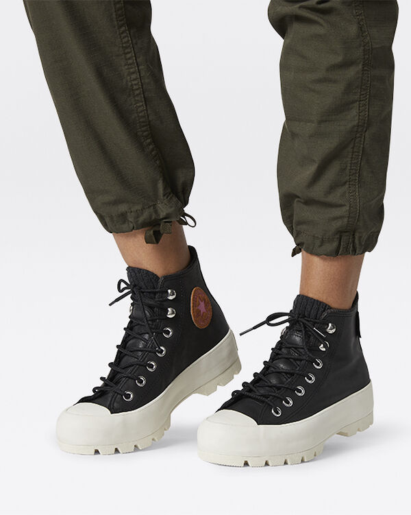 Cizme Pret Ieftini - Tenisi Converse Chuck Taylor All Star GORE-TEX Lugged Waterproof Leather Negrii/Roz